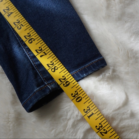 OLD NAVY Dark Wash Distressed Hi Rise Skinny Jeans - Picture 8 of 9